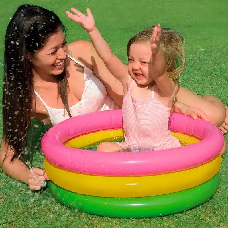Piscina Inflable Intex Redonda Sunset Infantil Bebe 61x22cm