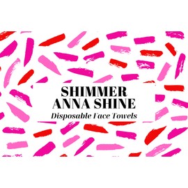 Shimmer Anna Shine Disposable Face Towels for Makeup Removal, Dry Wipes, 50 Count