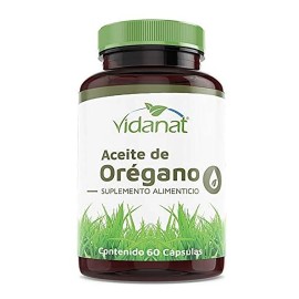 Suplemento Cápsulas Vidanat Aceite Oregano Minerales Vitaminas Frasco 60g