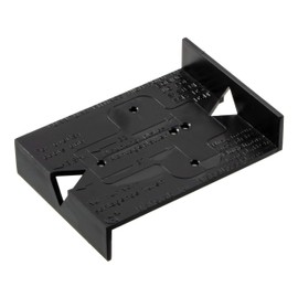 Gedotec Drilling template pot hinge drilling gauge furniture hinge - BLACK JIG | template for hole row with 32 mm grid | plastic black | 1 piece - graining template for kitchen hinges and pot hinges