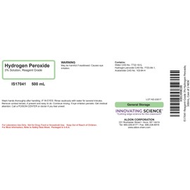 Innovating Science Reagent-Grade 3% Hydrogen Peroxide, 500mL, Case of 2 - The Curated Chemical Collection