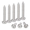 sourcing map Phillips Hex Washer Self Tapping Screws, M6 x