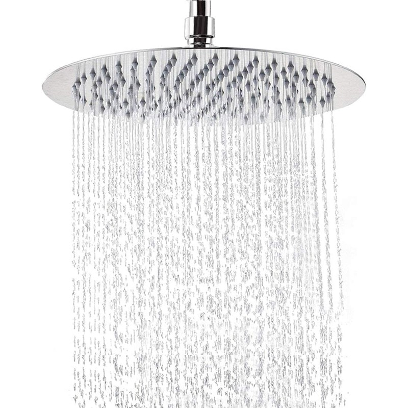 Rainfall Shower Head, 10'' Round Stainless Steel Rain Shower Heads