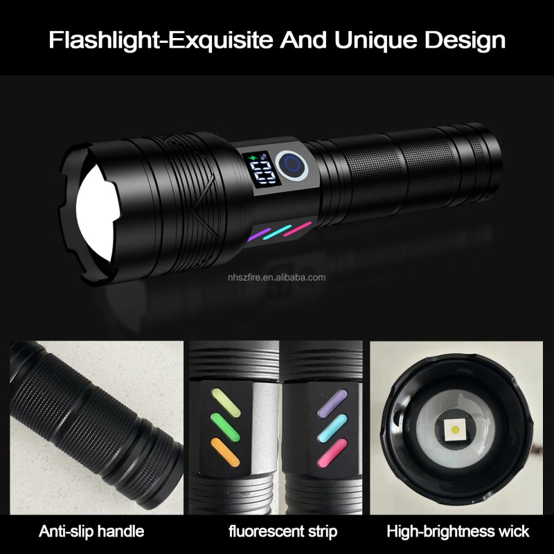 5000MAH Battery 20W White Laser Torch Light 5 Modes Switch