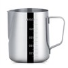 Milk Frothing Pitcher with Double Side Measurement Markings 20 oz,