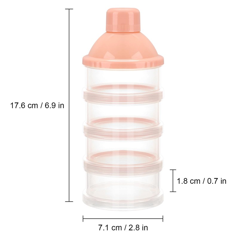 Accmor Formula Dispenser On The Go, 4 Compartments Stackable Formula