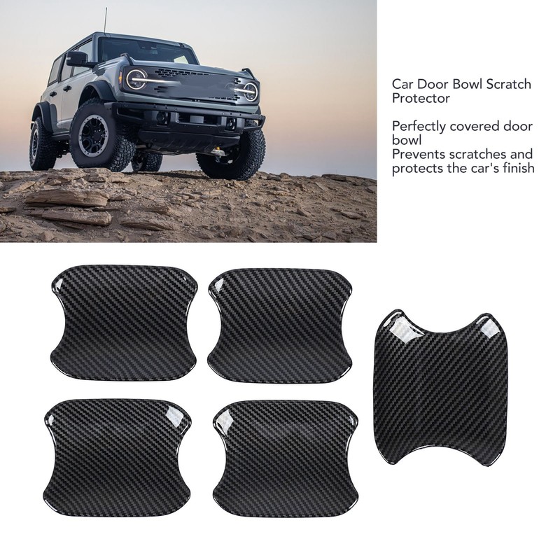5PCS Car Exterior Door Handle Bowl Cover Protective Sticker Scratch