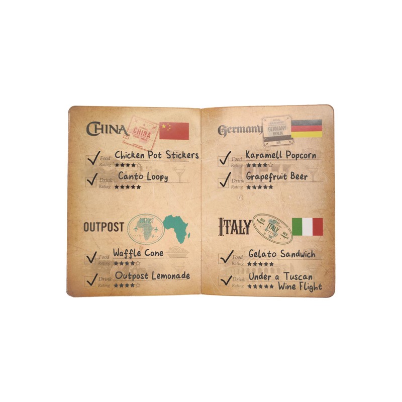 Drinking Around The World Passport With Cover, Pen & Lanyard