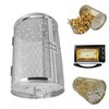 Rolling Grilling Basket Stainless Steel Grill Cage Round Stainless Steel