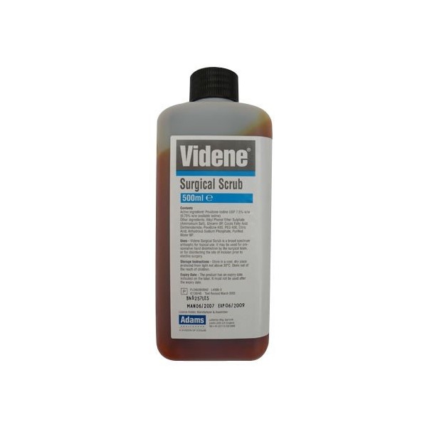 Videne Surgical Scrub 7.5% 500Ml Povidine-Iodine Antiseptic