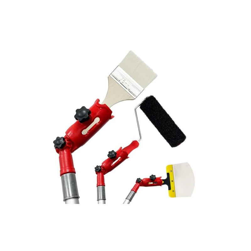 Multi-Angle Paint Brush Extender Red, Paint Edger Tool for High