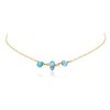 Larimar Beaded Chain Choker in 14k Gold Fill