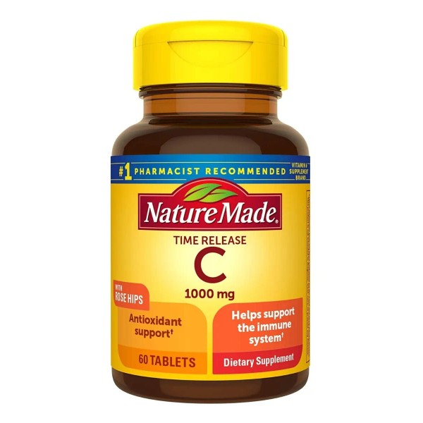 Vitamina C 1000 Mg Nature Made 60 Tabletas Sabor Neutro