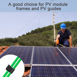 Solar Panel Cable Clamps Photovoltaic Cable Clips Cable Holder Cable Ties Pendant Frame Wire Clamps for Solar Panel Fixation Pack of 30 Black