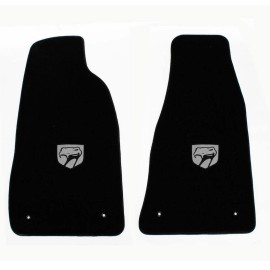 LLoyd Mats NEW! Black Floor Mats 1992-2002 Dodge Viper Embroidered Logo Snake Head Silver 2