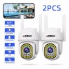 2pcs Cámara De Seguridad Hd Wifi De Visión Nocturna Alarma