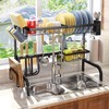 SAYZH Over The Sink Dish Drying Rack, Adjustable (25.5 to