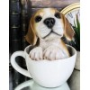 Ebros Adorable Teacup Beagle Dog Statue 5.5" Tall Beagle Puppy
