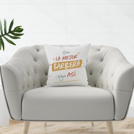 MUGFFINS Cojín 40x40 cm para Barber Mujer Relleno Incluído - En Spanisch - Eres EL Mejor sigue así! - 11 oz / 330 ml - Regalo original y divertido