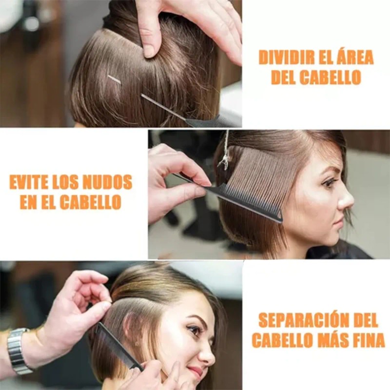 11 Piezas Cepillo De Peluquera Peine De Masaje Set