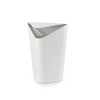 【umbra】 Trash Can Corner Can Metallic White 5L with Lid