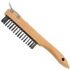 SK11 Wooden Handle Wire Brush with Scraper, Sword Shape, Wire