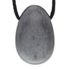 Lebensquelle Plus Hematite Drop Pendant, Drilled Tumbled Stone Pendant with