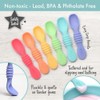 PrimaStella - Juego de cucharas masticables de silicona para bebés