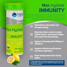 Max Hydrate Endurance Tubos Tabletas Alto Rendimiento Electrolítico Fizing Cítricos Calcio Magnesio Sodio Potasio Minerales Rastreo Omg Gluten