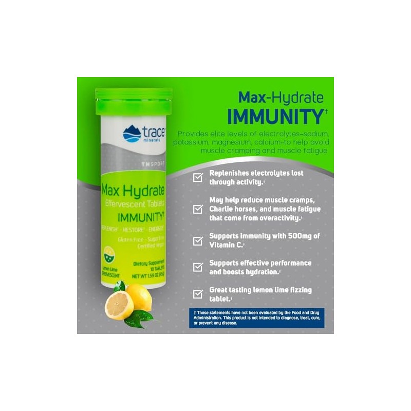 Max Hydrate Endurance Tubos Tabletas Alto Rendimiento Electrolítico Fizing Cítricos