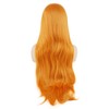 Meiyite Hair Straight Super Long 28inch Orange Heat Resistant Heavy