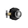 STARPY Black Door Knobs with Camelot Trim, Interior Door Handles