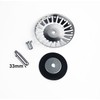Qrity Stainless Steel Kitchen Sink Strainer, 84mm Diameter, Rod Length