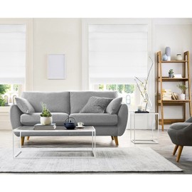 CHICOLOGY Roman Shades for Windows , Window Treatments , Roman Shades , Roman Window Shades , Room Darkening Shades , Window Shades , 39"W X 64"H , Belgian Snow (Privacy & Light Filtering)