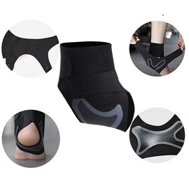 SHULLIN Pack of 2 Adjustable Ankle Brace Ankle Braces Foot Bandage Metatarsal Ankle Support Band Ankle Support Band Ankle Support Strap for Men Women (L)