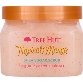 TREE HUT, Tropical Mango Shea Sugar Scrub, Exfoliante Corporal de Azúcar Natural con Manteca de Karité y Esencia de Mango, Exfolia e Hidrata la Piel, 510 gramos
