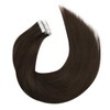 Moresoo Brown Tape in Hair Extensions Human Hair Invisible Hair