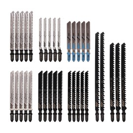 Jigsaw Blade Set 35 Pieces with Storage Case, Shaft Jigsaw Blades for Cutting Wood, Plastic and Metal