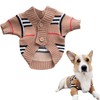 Cute Knitted Cat Sweaters Warm Striped Dog Apparel Thickened Winter