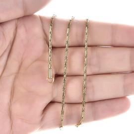 FOSIR Gold Thin Chain for Women, Surgical Stainless Steel 1.8mm Chain Necklace for Women and Men (30 Inches)