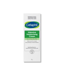 CETAPHIL Intensive Moisturising Cream 85g, Rich hydrating body moisturiser for sensitive dry to very dry skin, With Glycerin & Panthenol, Hypoallergenic, Dermatologist Tested