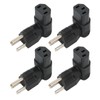 4pcs for NEMA 5‑15P to IEC320 C13 Converter 90 Degree