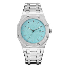 BARAMON Men's Watches, Royalty Stainless Steel Quartz Movement Date Male Clock Waterproof Luminous Hands Casual Business Wrist Watches for Men