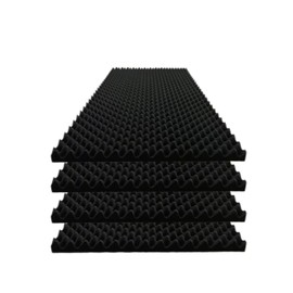 Jdejiela 4 Pack Egg Crate Foam Sound Proof Foam Panels for Walls,48''X24''X2'' inch Acoustic Panels, high-Density Fireproof soundproof Wall Panels, Professional Acoustic Treatment (BlacK)