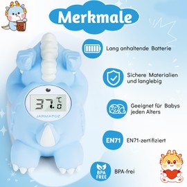 JARMAPOZ JARMAPOZ Baby Bath Thermometer - Reliable Water Thermometer for Safe Bathing. Quick Read Floating Thermometer in Fahrenheit and Celsius - Ideal for Infant Care