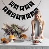 Lumjoy Large Black & White Happy Birthday Banner – Stylish