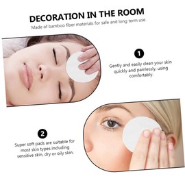 minkissy 10pcs Bamboo Fiber Cleansing Pad Face Sponges Makeup Remover Pad Makeup Remover Cotton Pads Face Puff Make up Sponges Makeup Powder Pads Washable Miss Cleaning Pad