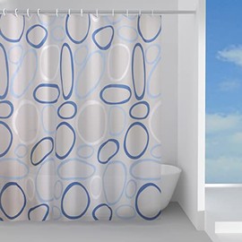 Gedy Peva Shower Curtain Light Blue 200 x 120 x 0.1 cm and Weight 0.245 kg
