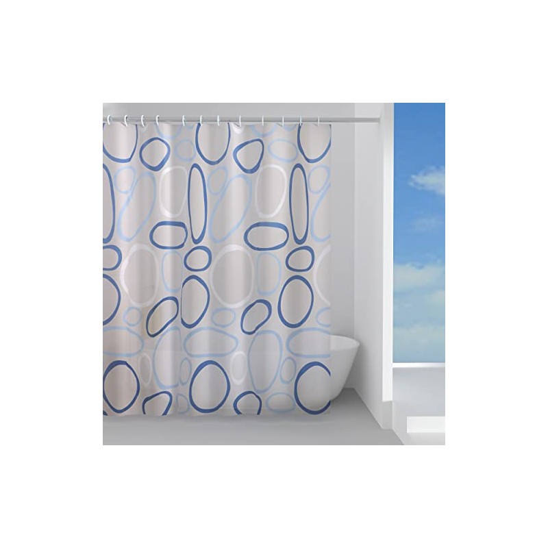 Gedy Peva Shower Curtain Light Blue 200 x 120 x