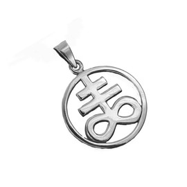 Kiss of Leather Leviathan Cross Pendant 925 Sterling Silver Si.421, Silver